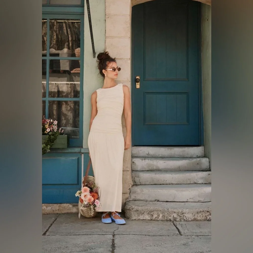 NWT Lulus - Light Yellow Drop Waist Dress SZ XS - Picture 2 of 7